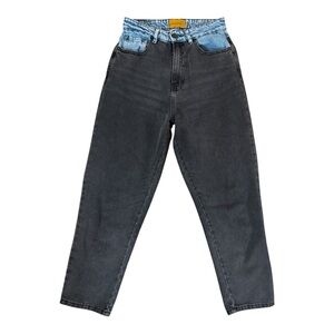 MARIA CHER.MIX Baggy Bicolor Two-Tone Jeans - Size 28